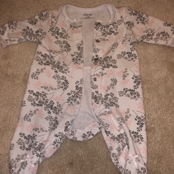 Little Me Floral Spray Footie - Picture 2 of 4